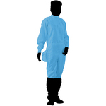 アズピュアクリーンスーツ（フード別・サイドファスナー型）　ポケット付き　青　Ｓ　２１２１１ＳＢ　１－２３１４－０１