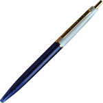 油性ボールペン　ホワイト＋ブルー軸　０．５ｍｍ