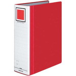 チューブファイル　エコツインＲ　赤　Ａ４　縦　背幅９５ｍｍ３冊