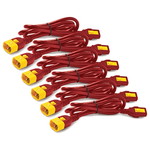 Ｐｏｗｅｒ　Ｃｏｒｄ　Ｋｉｔ　（６　ｅａ）　Ｌｏｃｋｉｎｇ　Ｃ１３　ｔｏ　Ｃ１４　１．８ｍ　Ｒｅｄ　■お取り寄せ品