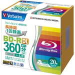 ＢＤ－Ｒビデオ　片面２層　２６０分　４倍速　１枚５ｍｍスリムケース２０Ｐ　ＩＪプリンタ対応ホワイトワイド　■２営業日内届