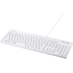 ＵＳＢ接続　有線フルキーボード　丸洗い対応　ホワイト　■２営業日内届