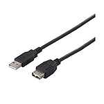 ＵＳＢ２．０延長ケーブル（Ａ　ｔｏ　Ａ）　１．５ｍ　ブラック　ＢＳＵＡＡ２１５ＢＫ　■２営業日内届