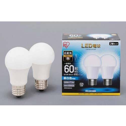 ＬＥＤ　Ｅ２６　広配光６０形　昼白色　２個入