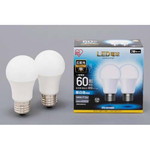 ＬＥＤ　Ｅ２６　広配光６０形　昼白色　２個入