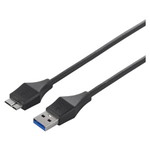 ＵＳＢ３．０　Ａ　ｔｏ　ｍｉｃｒｏＢ　スリムケーブル　１．５ｍ　ブラック　ＢＳＵＡＭＢＳＵ３１５ＢＫ　■お取り寄せ品