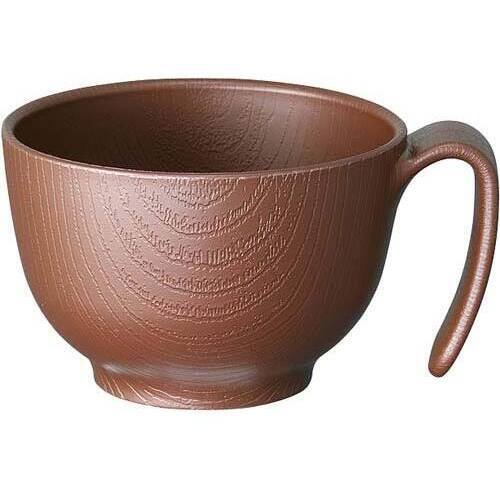 木目　持ちやすい茶碗ハンドル付　３７０ｍｌ　ＢＲＮ