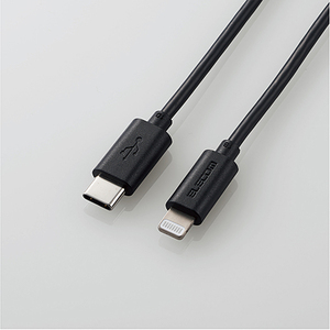 ＵＳＢ－Ｃ　ｔｏ　Ｌｉｇｈｔｎｉｎｇケーブル／スタンダード／１．０ｍ／ブラック　■お取り寄せ品