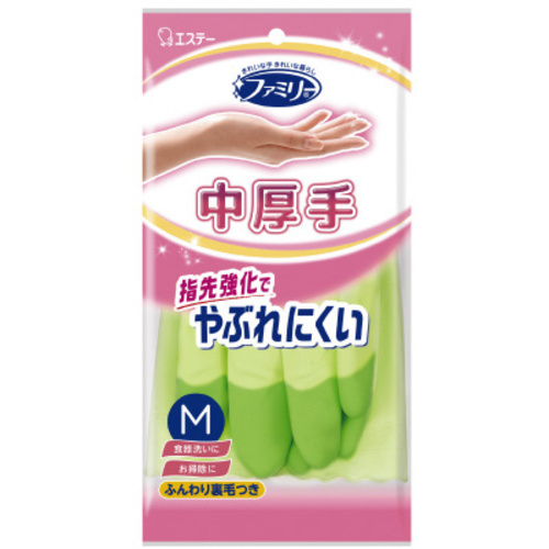ファミリー　ビニール中厚手指先強化　Ｍ　グリーン