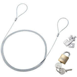 ｎａｎｏＳａｖｅｒスロット対応セキュリティワイヤー・南京錠　ＳＬ－８３　■お取り寄せ品