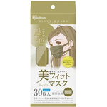 美フィットマスク　カラー３０Ｐ　オリーブカーキ　【お取り寄せ品】１０営業日以内届