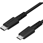 超タフＵＳＢ－Ｃ　－　ｍｉｃｒｏＵＳＢケーブル　１ｍ　ブラック　ＯＷＬ－ＣＢＣＭ１０－ＢＫ　■お取り寄せ品