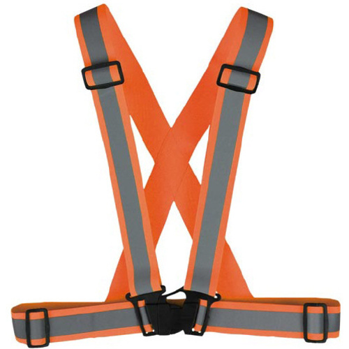 ストレッチ反射安全ベスト　橙　フリー　２枚入　【お取り寄せ品】８営業日以内届