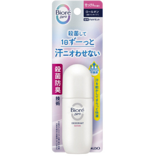 ビオレ　ＺＥＲＯ　ロールオン　石けん×６　【お取り寄せ品】５営業日以内届