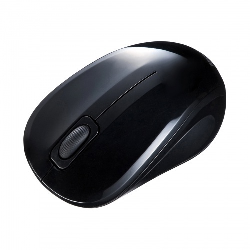 抗菌・静音ＢｌｕｅｔｏｏｔｈブルーＬＥＤマウス（ブラック）　ＭＡ－ＢＢＳＫ３１５ＢＫ　■お取り寄せ品