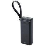 リン酸鉄モバイルバッテリー／３００００ｍＡｈ／Ａ・Ｃｘ１／ブラック　ＤＥ－Ｃ４１－３００００ＢＫ　■お取り寄せ品