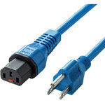 抜け防止ロック電源コード（ブルー・１ｍ）　ＡＰＷ１２－５１５Ｃ１３ＬＫ０１ＢＬ　■お取り寄せ品