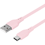 ＵＳＢケーブル／ＵＳＢ２．０／Ａ－Ｃ／シリコン／１．５ｍ／サクラピンク　ＯＷＺ－ＣＢＳＲＣＡ１５－ＰＫＡ　■お取り寄せ品