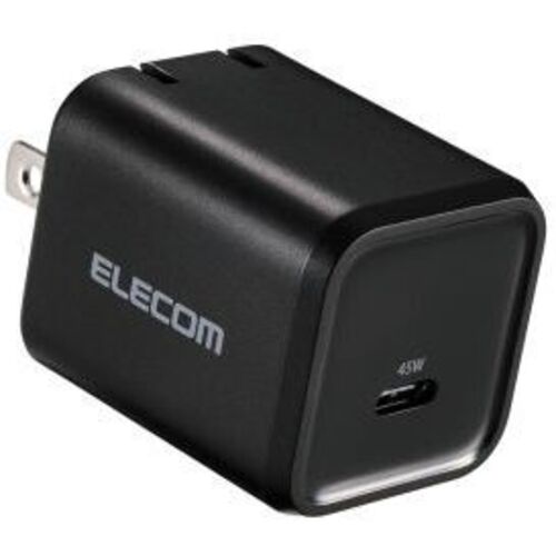 ノートＰＣ用ＡＣアダプター／ＵＳＢ　ＰＤ／４５Ｗ／Ｔｙｐｅ－Ｃ／ブラック　ＡＣＤＣ－ＰＤ１２２４５ＢＫ　■お取り寄せ品