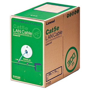 ＲｏＨＳ対応ＬＡＮケーブル／ＣＡＴ５Ｅ／３００ｍ／ライトブルー／簡易パッケージ　■お取り寄せ品