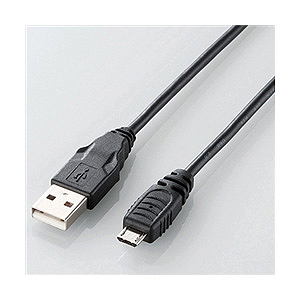 スマートフォン対応Ｍｉｃｒｏ－ＵＳＢ（Ａ－ＭｉｃｒｏＢ）ケーブル／１．５ｍ／ブラック　■お取り寄せ品