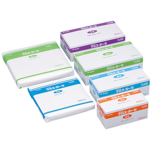 クロスガーゼ　４号　２５ｃｍ&times;２５ｃｍ　４ツ折　２００枚入　１８２０２