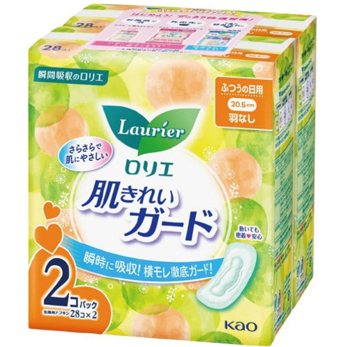 ロリエ肌きれいガード　昼用羽なし　２８個入&times;２