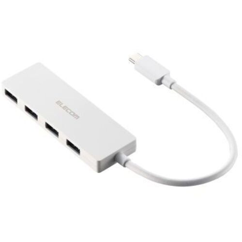 ＵＳＢ　ＨＵＢ／ＵＳＢ－Ｃ／ＵＳＢ５Ｇｂｐｓ／バスパワー／４ポート／１５ｃｍ／ホワイト　■２営業日内届