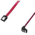 下Ｌ型シリアルＡＴＡ３ケーブル（両ラッチ付き・０．３ｍ）　ＴＫ－ＳＡＴＡ３－０３ＳＬ　■お取り寄せ品