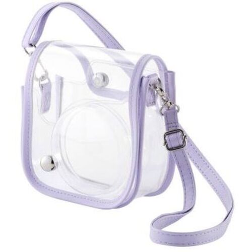 チェキアクセサリ／カメラケース／ｍｉｎｉ１２用／カラフル／ストラップ付属／パープル　■お取り寄せ品
