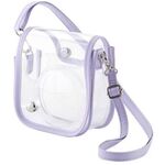 チェキアクセサリ／カメラケース／ｍｉｎｉ１２用／カラフル／ストラップ付属／パープル　■お取り寄せ品