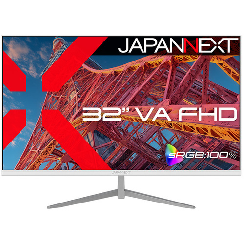 液晶ディスプレイ　３２型／１９２０&times;１０８０／ＨＤＭＩ&times;１、ＶＧＡ&times;１／ホワイト／スピーカー有／２年保証　■２営業日内届