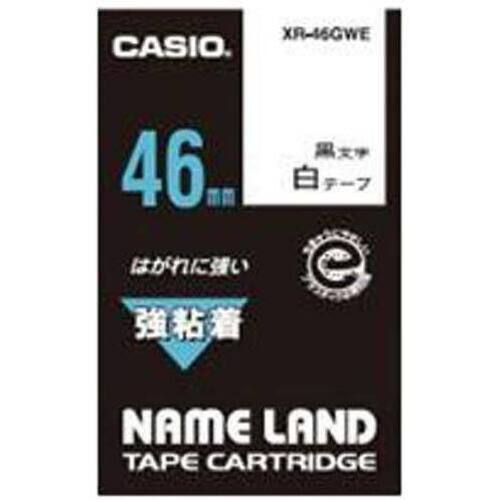 ネームランド　強粘着白色テープ４６ｍｍ　黒文字&times;３