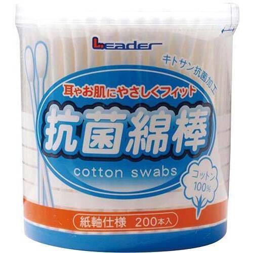 リーダー　抗菌綿棒　２００本入&times;１０