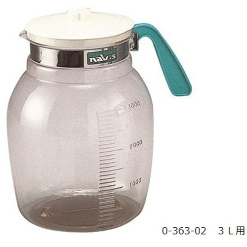 蓄尿壷　透明蓄尿壷　３Ｌ用　透明蓄尿壺（塩化ビニル製）　０－３６３－０２