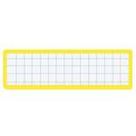マグネット見出し　カード寸法１９×７５ｍｍ黄Ｘ５