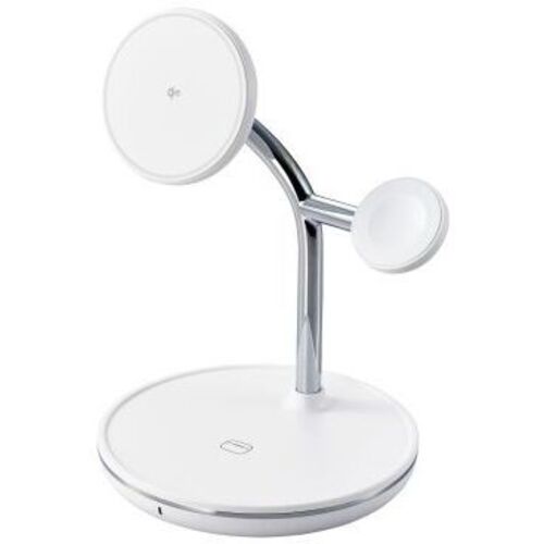 マグネットＱｉ２規格対応ワイヤレス充電器／３ｉｎ１／ホワイト　Ｗ－ＭＳ０８ＷＨ　■お取り寄せ品