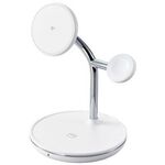 マグネットＱｉ２規格対応ワイヤレス充電器／３ｉｎ１／ホワイト　Ｗ－ＭＳ０８ＷＨ　■お取り寄せ品