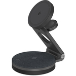 Ｍａｇ　３６０　Ｑｉ２対応３－ｉｎ－１折りたたみ式トラベル充電ステーション　グレー　■お取り寄せ品