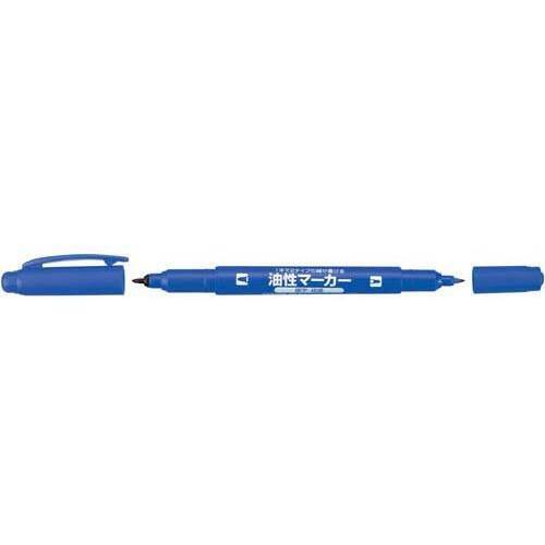 油性マーカーツイン　極細・細字　青１０本入