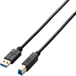 ＵＳＢ３．０ケーブル（Ａ－Ｂ）　２ｍ　ブラック