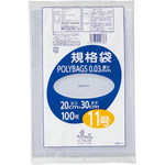 ポリバック規格袋　１１号０．０３ｍｍ１００枚入×５