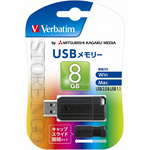 ＵＳＢ２．０対応スライド式ＵＳＢメモリ　８ＧＢ　黒　ＵＳＢＰ８ＧＶＺ３　■２営業日内届