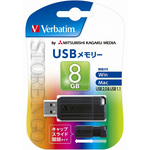 ＵＳＢ２．０対応スライド式ＵＳＢメモリ　８ＧＢ　黒　ＵＳＢＰ８ＧＶＺ３　■お取り寄せ品