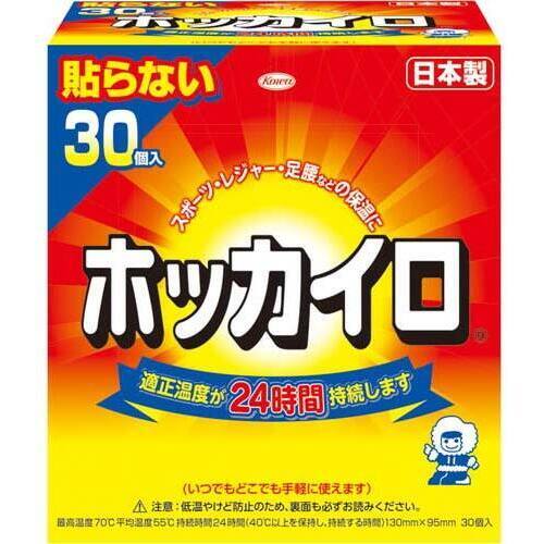 ホッカイロ　貼らない　レギュラー　３０個×４