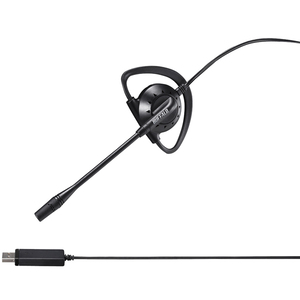 片耳イヤフック式モノラルヘッドセット　ＵＳＢ接続　ブラック　ＢＳＨＳＥＵＭ１１０ＢＫ　■お取り寄せ品