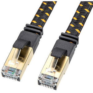 カテゴリ８メッシュフラットＬＡＮケーブル（ブラック・３ｍ）　ＫＢ－Ｔ８ＭＥＦＬ－０３ＢＫ　■お取り寄せ品