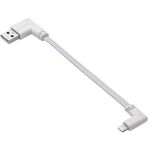 ＵＳＢ－Ａ　ｔｏ　Ｌｉｇｈｔｎｉｎｇケーブル／フラット／Ｌ字／０．１ｍ／ホワイト　■お取り寄せ品