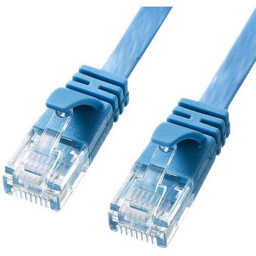カテゴリ６ＡフラットＬＡＮケーブル（ブルー・０．５ｍ）　ＫＢ－ＦＬ６Ａ－００５ＢＬ　■お取り寄せ品