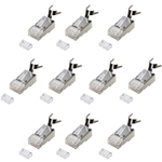 ＰｏＥ　カテゴリ６ＲＪ－４５コネクタ（より線用・１０個）　ＡＤＴ－６ＲＪＰＯＥ－１０　■お取り寄せ品